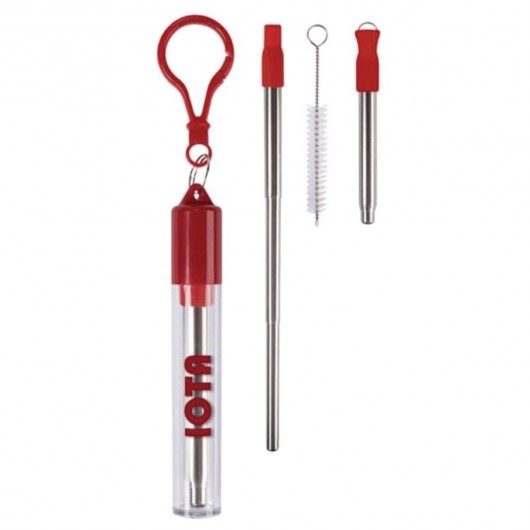 Express Telescopic Straws red